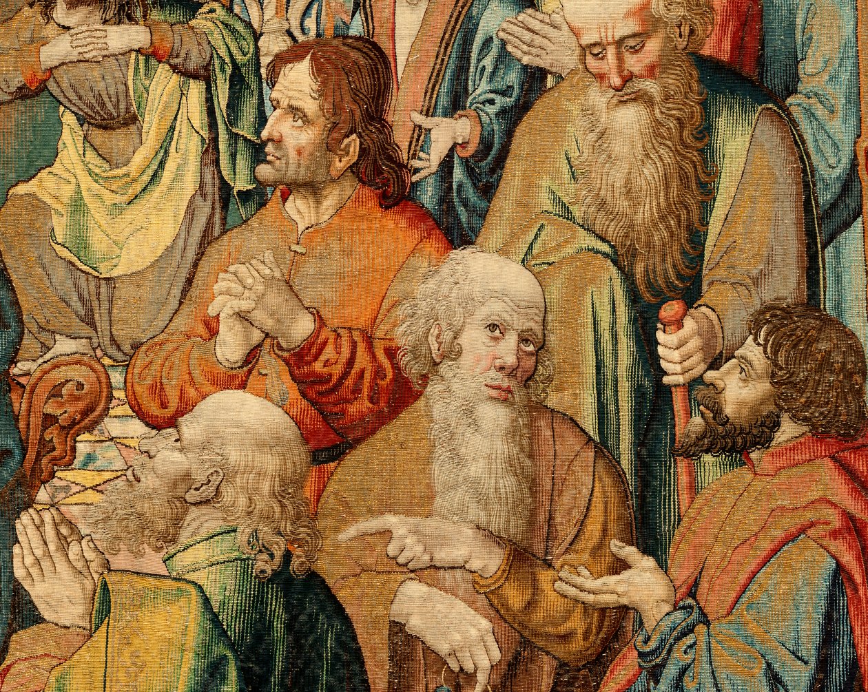 tapeçaria flamenga. Paixão de Jesus (Paixão de Cristo ou Paixão do Senhor Pentecostes). Patrimônio Nacional inv 10005817. de Bernard van (after) Orley