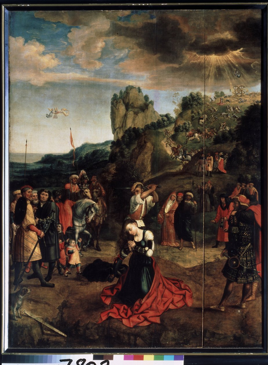 Le mártir de Santa Catarina. (O Martírio de Santa Catarina) - Peinture de Bernard van Orley (Barend, Barent, Bernaert van Brussel de Bernard van Orley