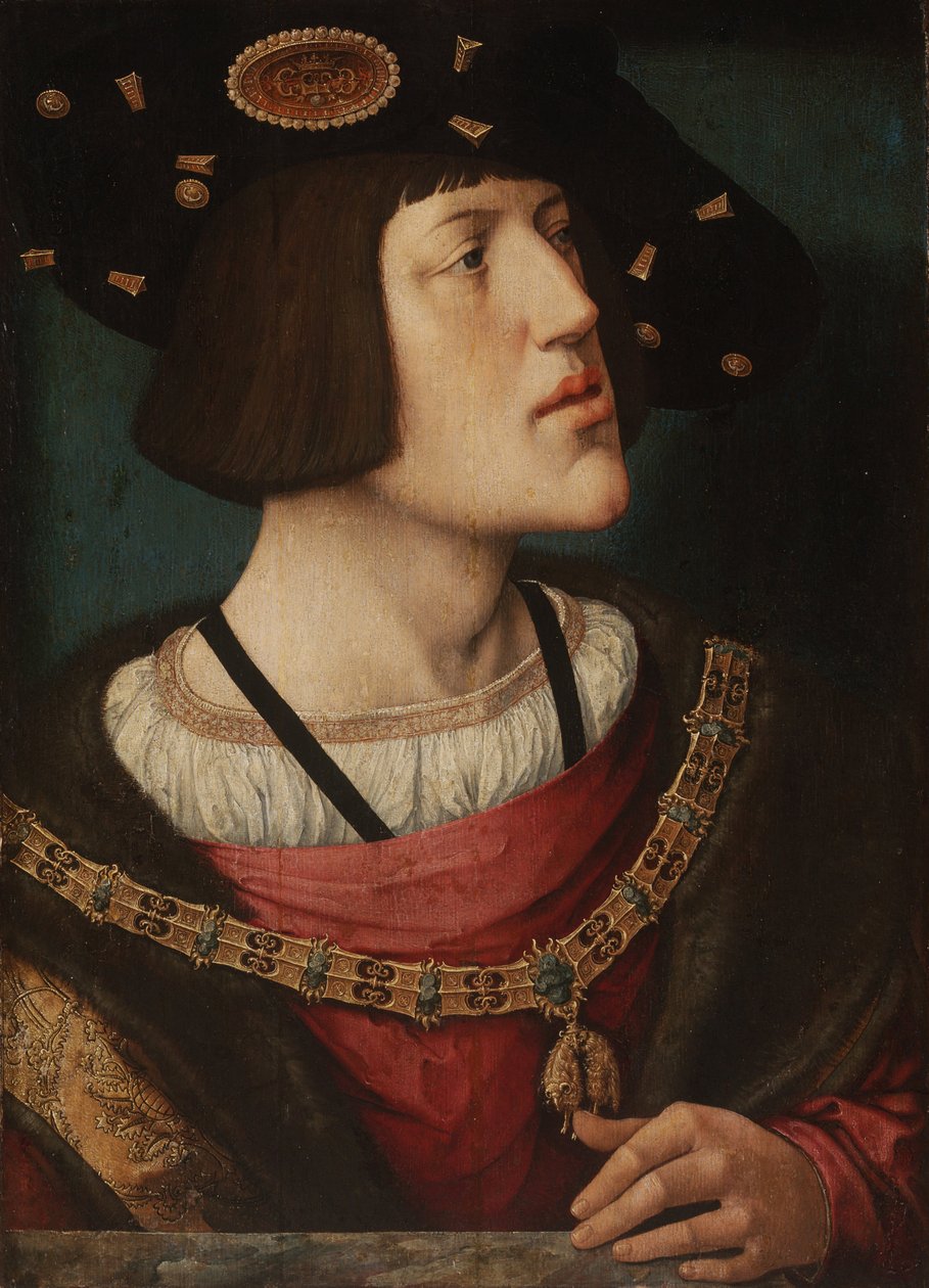 Retrato de Carlos V da Espanha 1500-1558, 1519 de Bernard van Orley