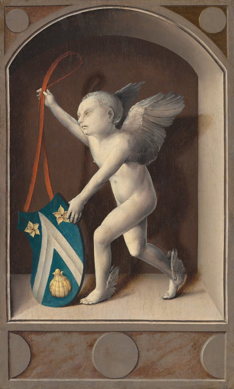 Putto com armas de Jacques Coëne [reverso] de Bernard van Orley