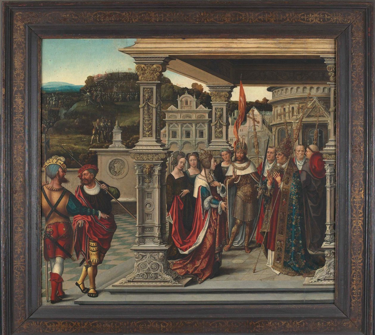 Santa Helena diante do Papa em Roma, ca 1510-1520. de Bernard van Orley