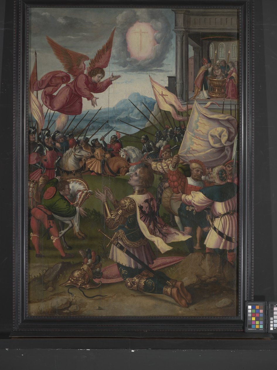 A Conversão de Constantino (óleo sobre madeira) de Bernard van Orley
