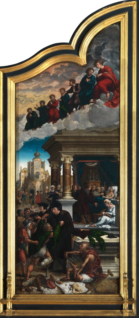 O Último Julgamento e os Sete Actos de Misericórdia (óleo sobre painel) de Bernard van Orley
