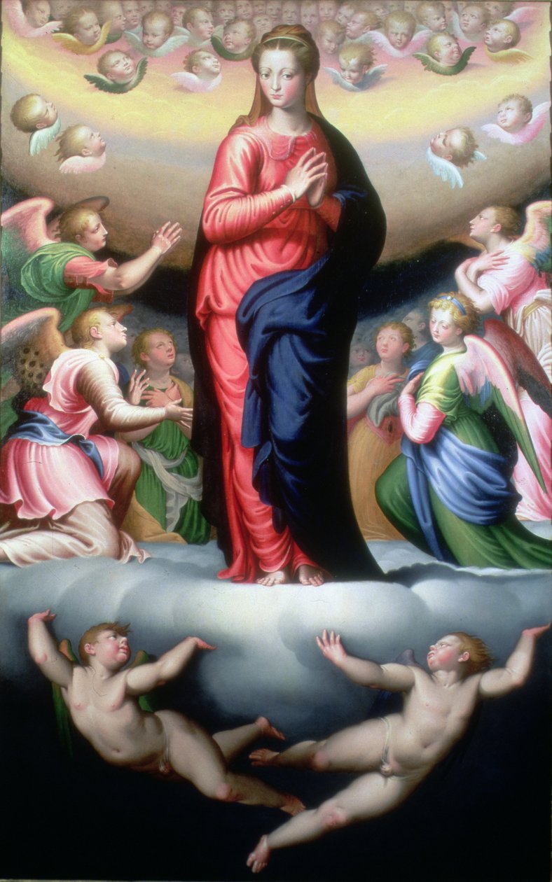 Madonna na glória de Bernardino Campi