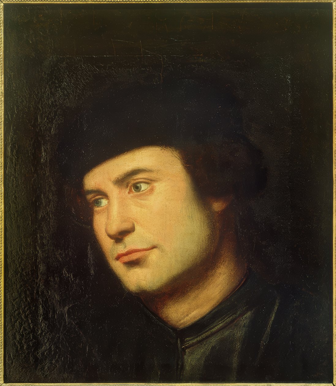 Homem com boné preto de Bernardino Licinio
