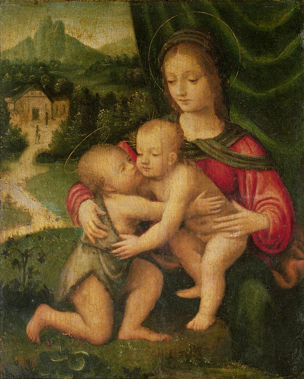 Madonna e criança com São João de Bernardino Luini