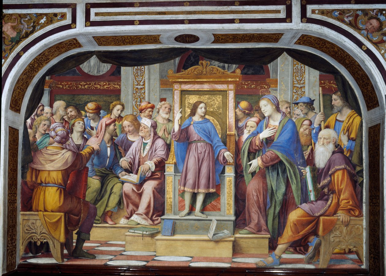 A disputa no templo, ou Cristo entre os médicos, 1525 de Bernardino Luini