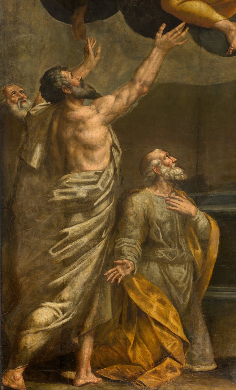 Apse, Altarpiece de Bernardino Gatti chamado Il Sojaro completado por Giovanni Battista Trotti chamado IL Malosso, Assunção da Virgem de Bernardino Gatti