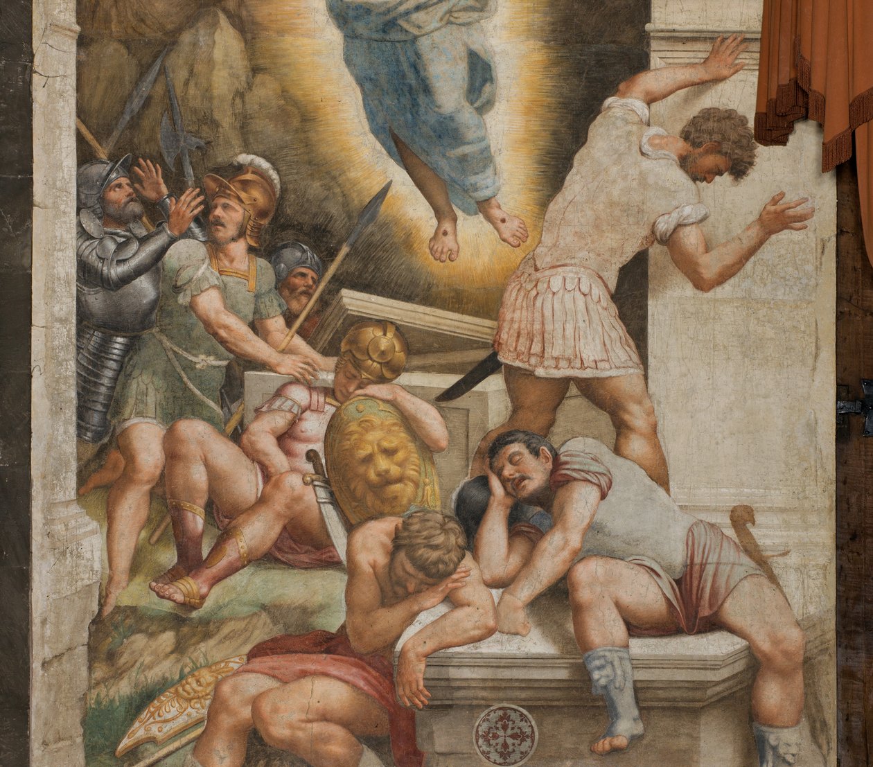 Counterfaccata, Bernardino Gatti, Ressurreição 1529, Detalhe de Bernardino Gatti