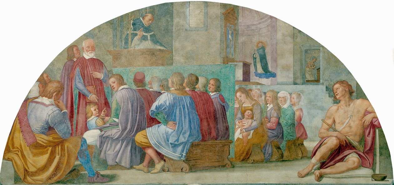História de Santo António, de Bernardino Poccetti (1548-1612), fresco de Bernardino Barbatelli Poccetti