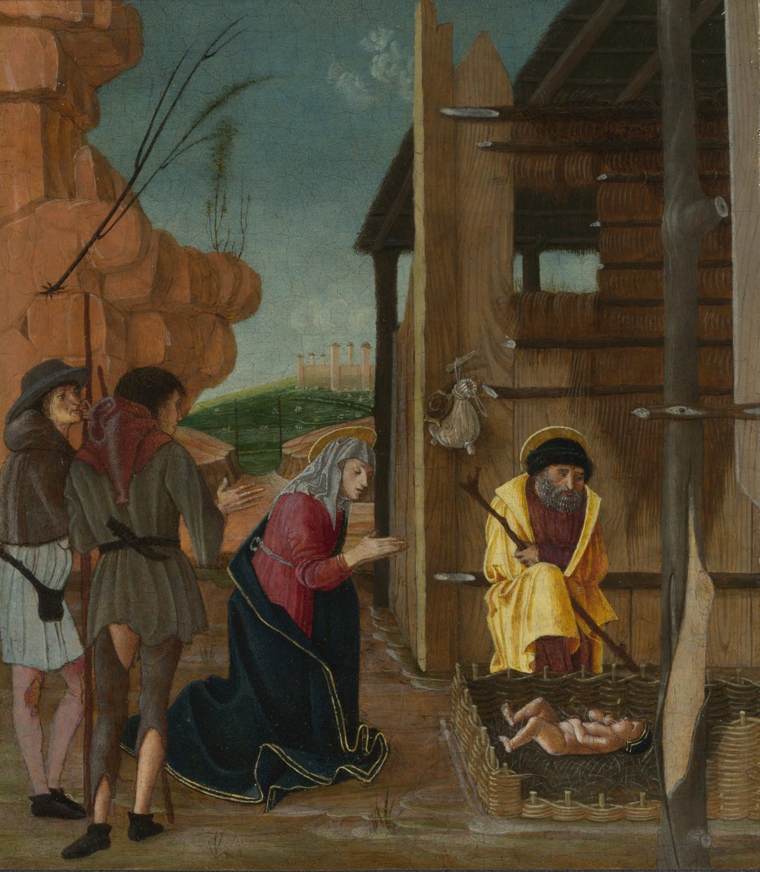 A Adoração dos Pastores, ca 1485 de Bernardino Butinone