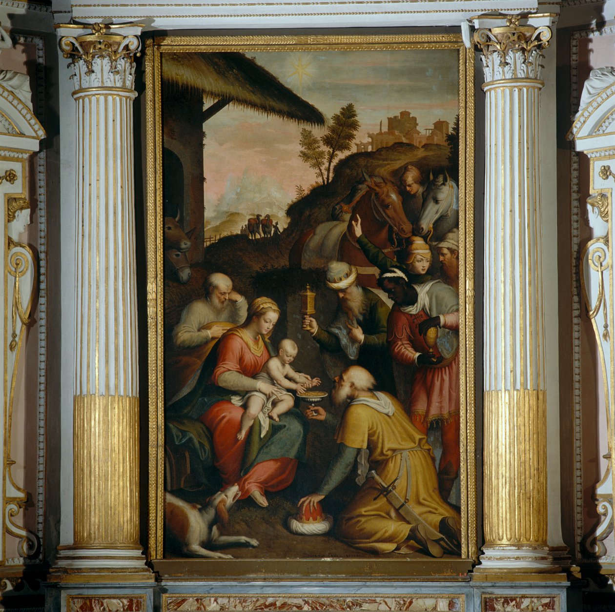 A Adoração dos Reis Magos de Bernardino Campi
