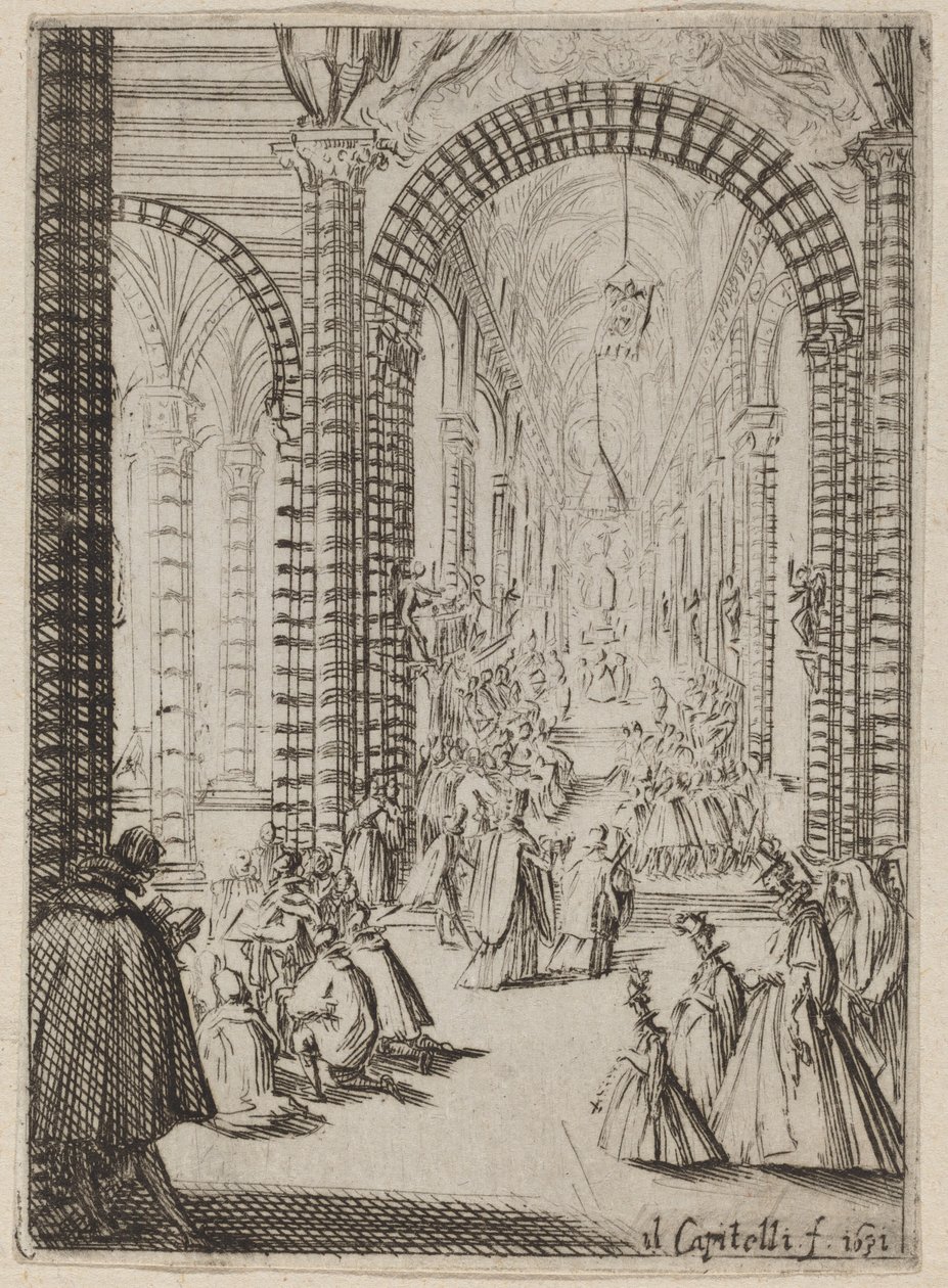 Interior de uma Igreja de Bernardino Capitelli