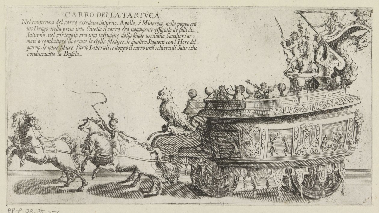 Carruagem triunfal do distrito de Sienese de Tartuca Carro dell