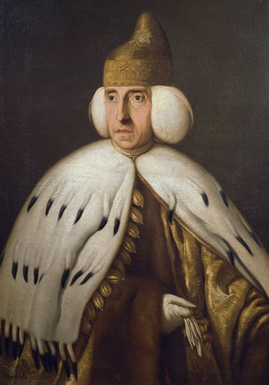 Retrato de Doge Ludovico Manin (1725-1802), pintura de Bernardino Castelli (1750-1810) de Bernardino Castelli