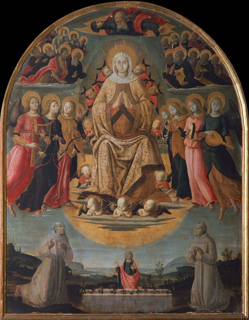 Assunção da Virgem (pintura sobre madeira) de Bernardino Fungai