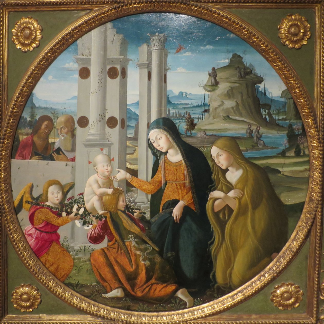 Bernardino Fungai - Nossa Senhora e o Menino com santos e anjos de Bernardino Fungai
