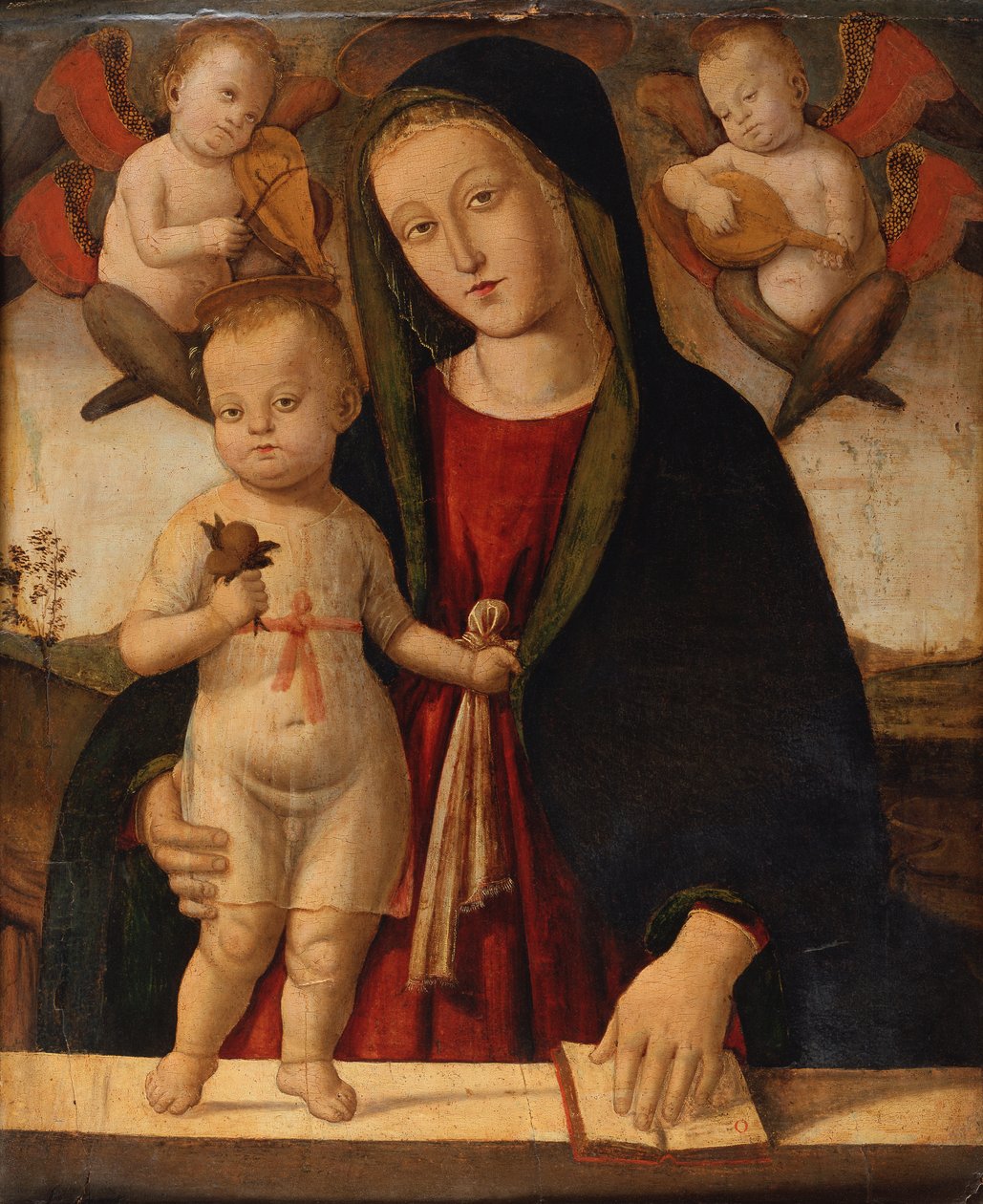 Madonna e Criança (óleo sobre tela) de Bernardino Fungai