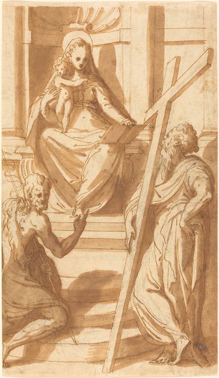 A Madona e o Menino Entronizados com São João Batista e Santo André de Bernardino India