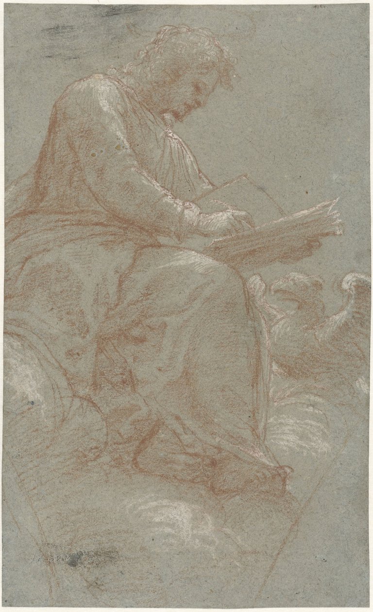 São João escrevendo nas nuvens de Bernardino Lanino (possibly)