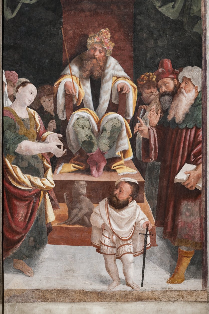 Detalhe de O Martírio de Santa Catarina (fresco) de Bernardino Lanino