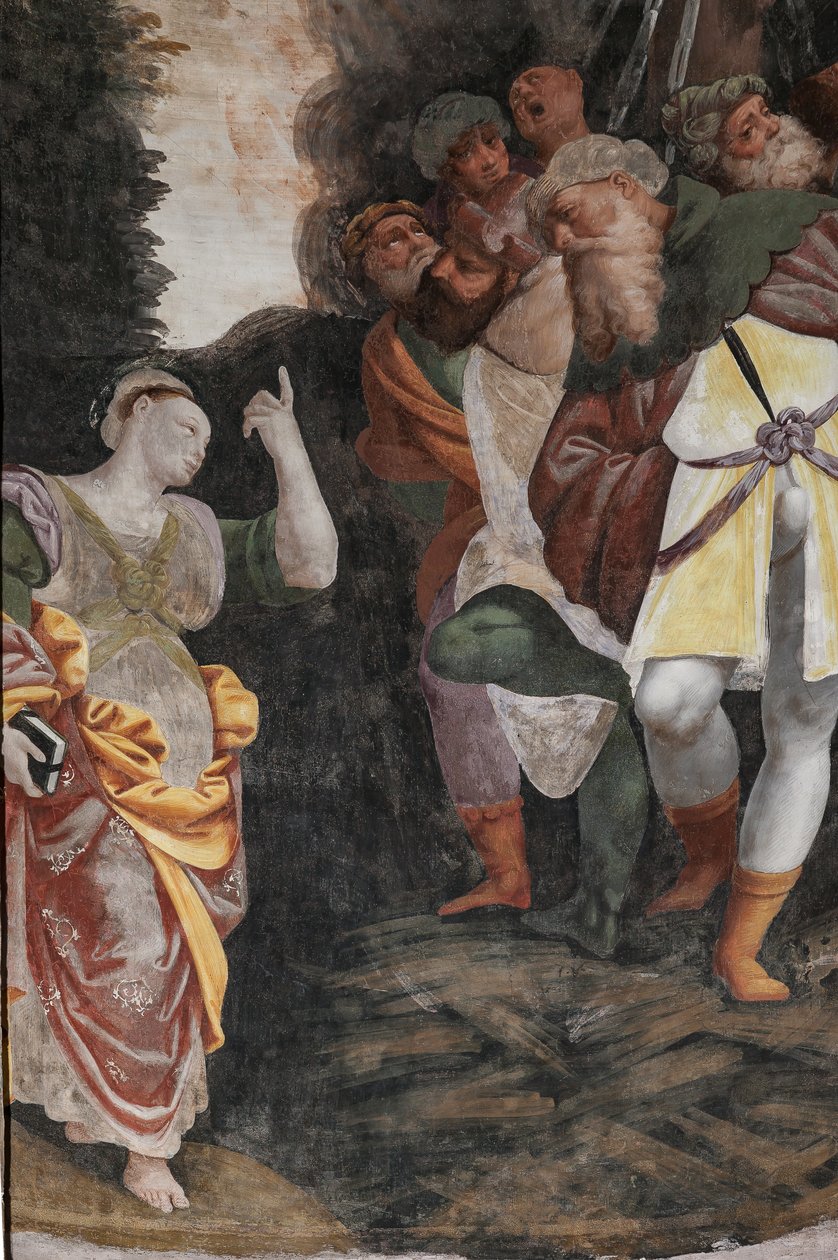 Detalhe do Martírio de Santa Catarina (fresco) de Bernardino Lanino