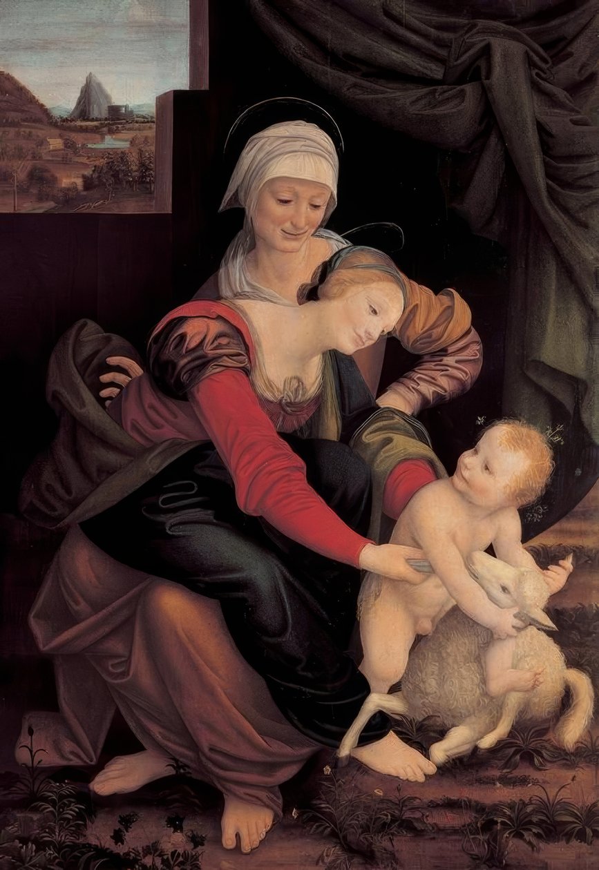 St. Anna levou o seu próprio de Bernardino Lanino