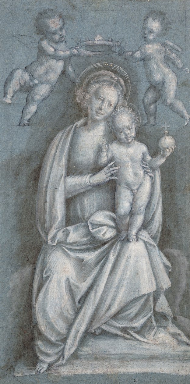A Madonna e o Menino Coroados por dois Anjos, de Bernardino Lanino