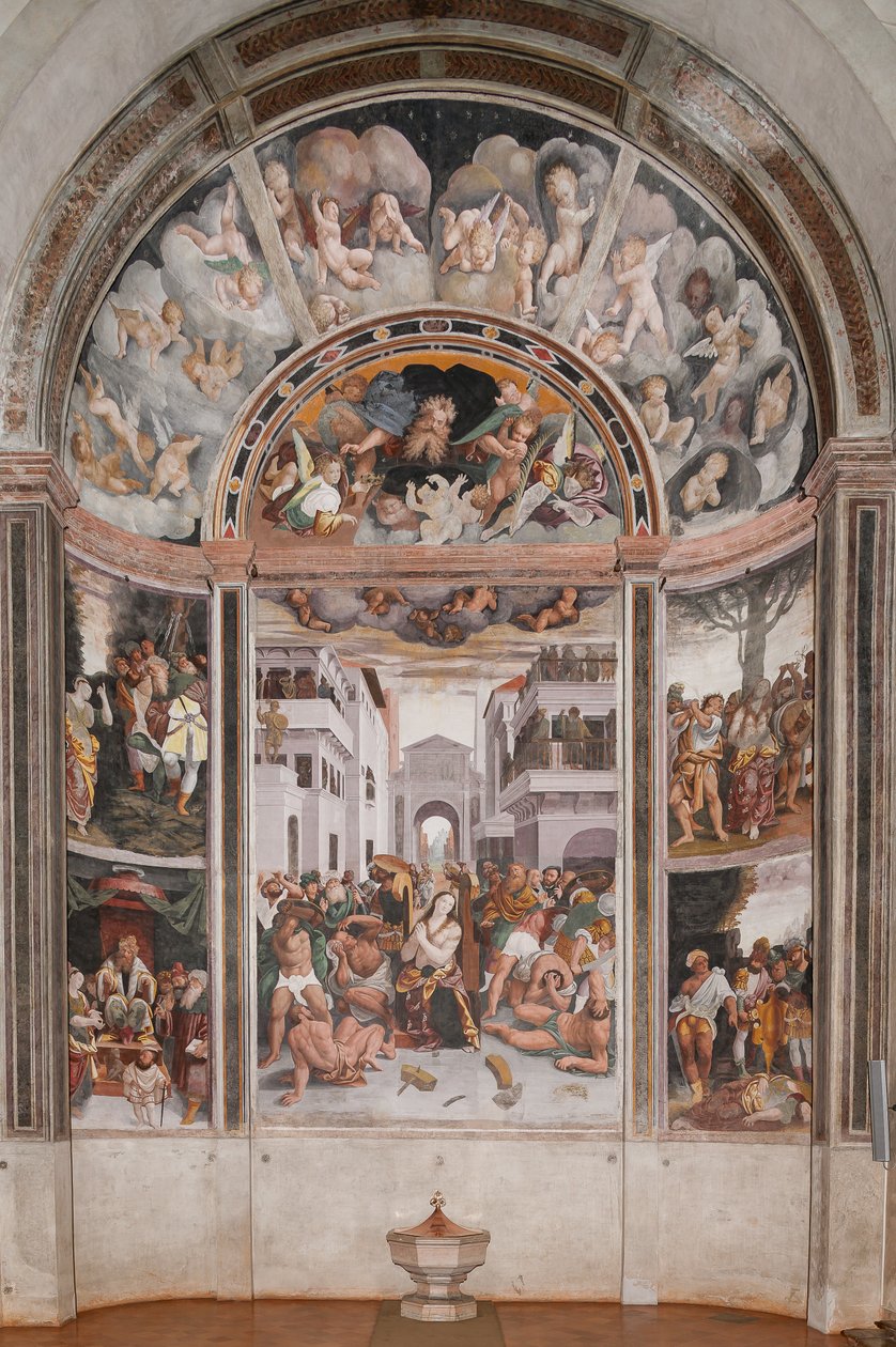 O Martírio de Santa Catarina (fresco) de Bernardino Lanino