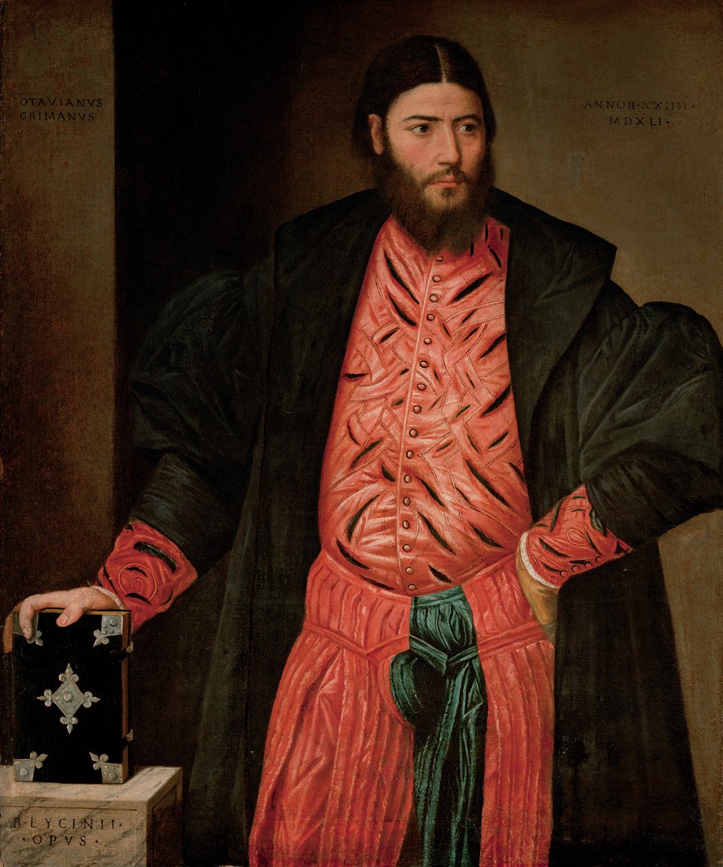 Retrato de Ottaviano Grimani, Procurador de São Marcos de Bernardino Licinio