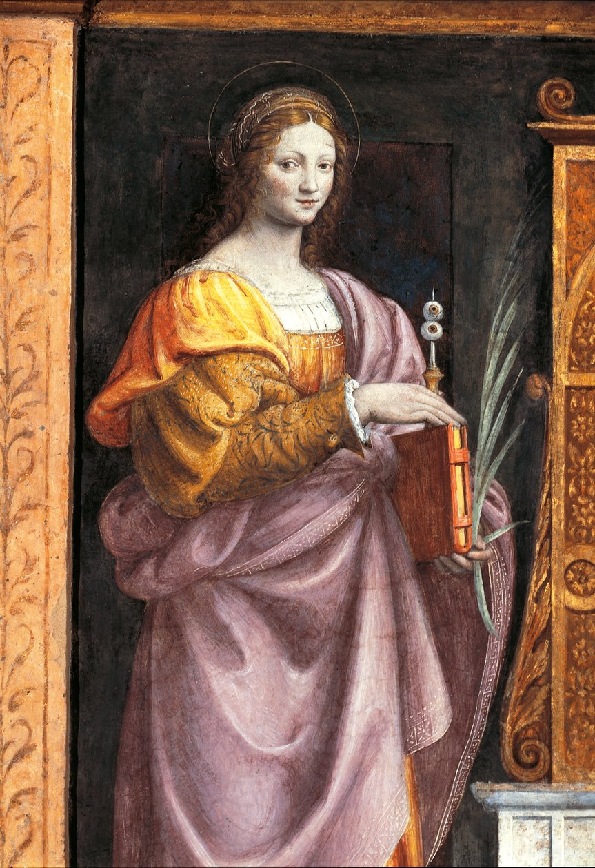 Itália, Milão, Igreja de São Maurício al Monastero Maggiore, Santa Lúcia de Bernardino Luini