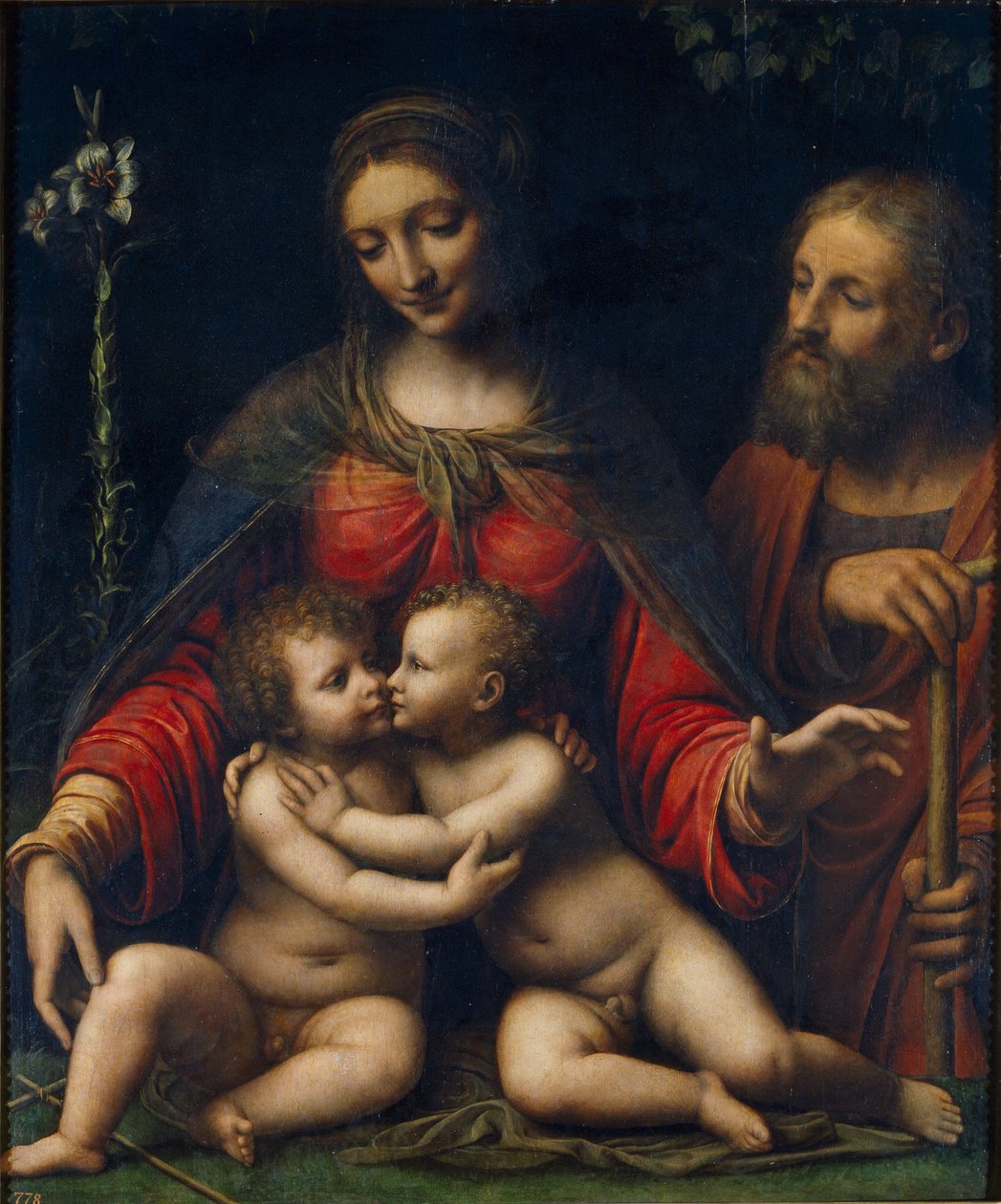 "La sainte famille avec saint Jean Baptiste" (A Sagrada Família com João Baptista) Peinture de Bernardino Luini (vers 1480-1532) Dim 100x84 cm Museo del Prado, Madrid de Bernardino Luini