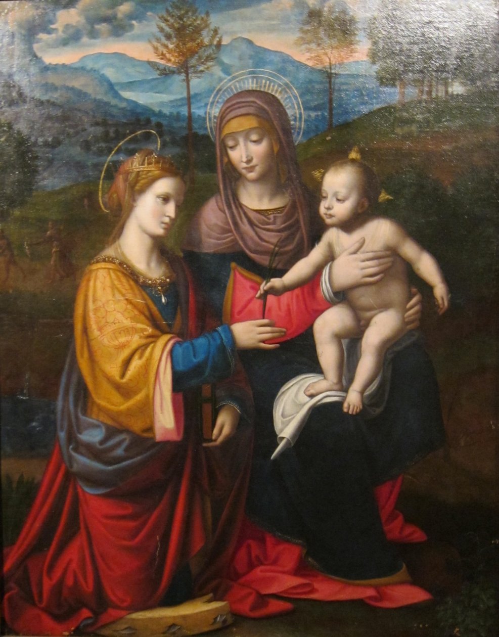 Madona e Menino com Santa Catarina de Alexandria" de Bernardino Luini, Museu de Arte de Cincinnati de Bernardino Luini