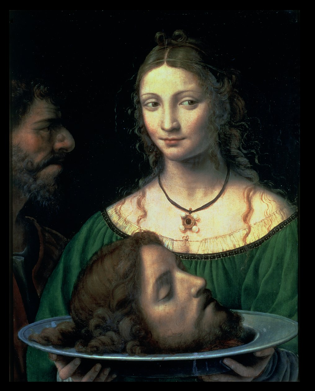 Salomé com a cabeça de João Baptista, c.1525-30 (painel) de Bernardino Luini