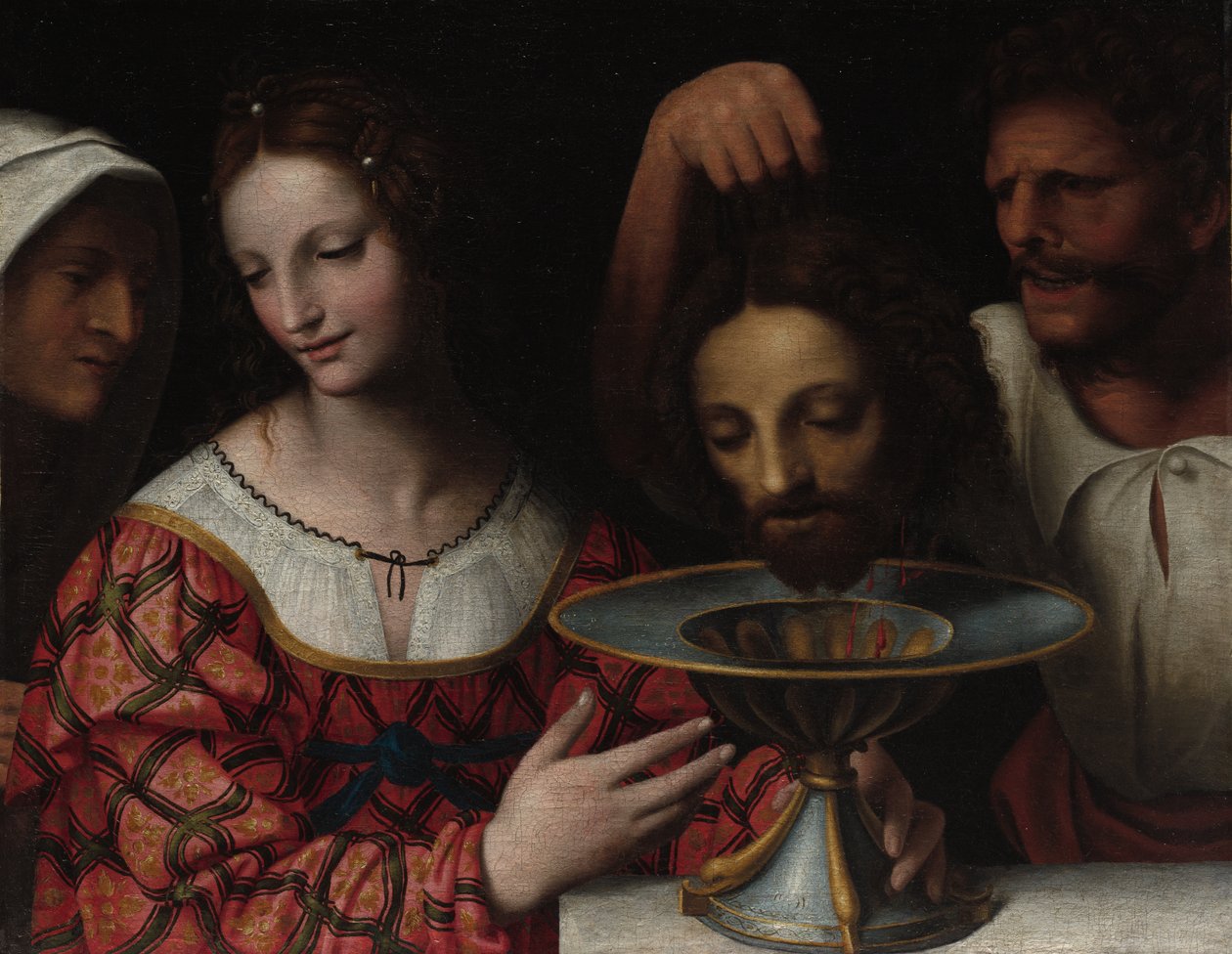 Salomé com a cabeça de São João Batista, 1500 ou mais tarde. de Bernardino Luini