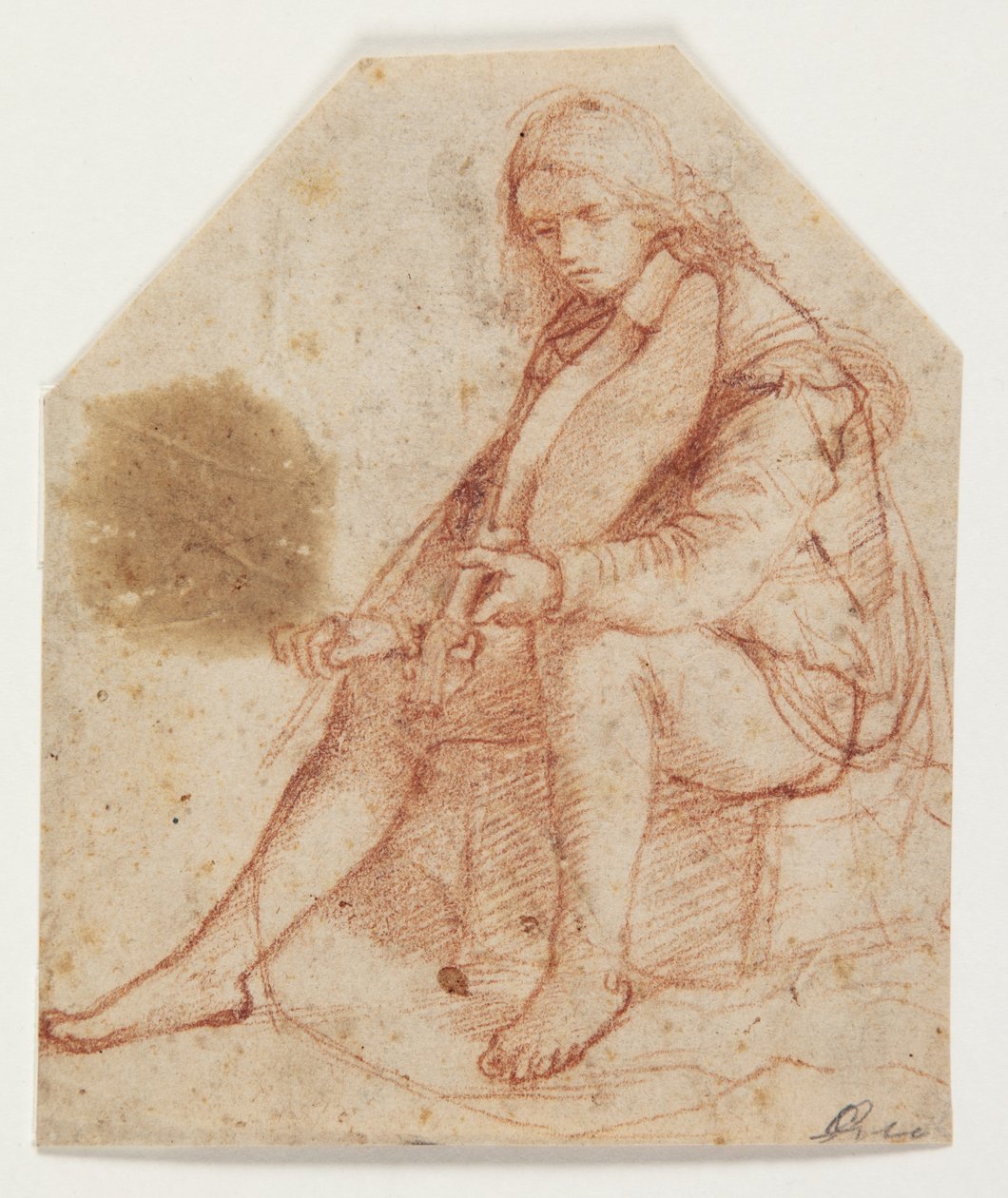 Jovens sentados com viola de Bernardino Luini