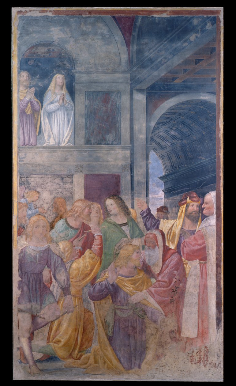 São José é escolhido como o noivo da Virgem. de Bernardino Luini