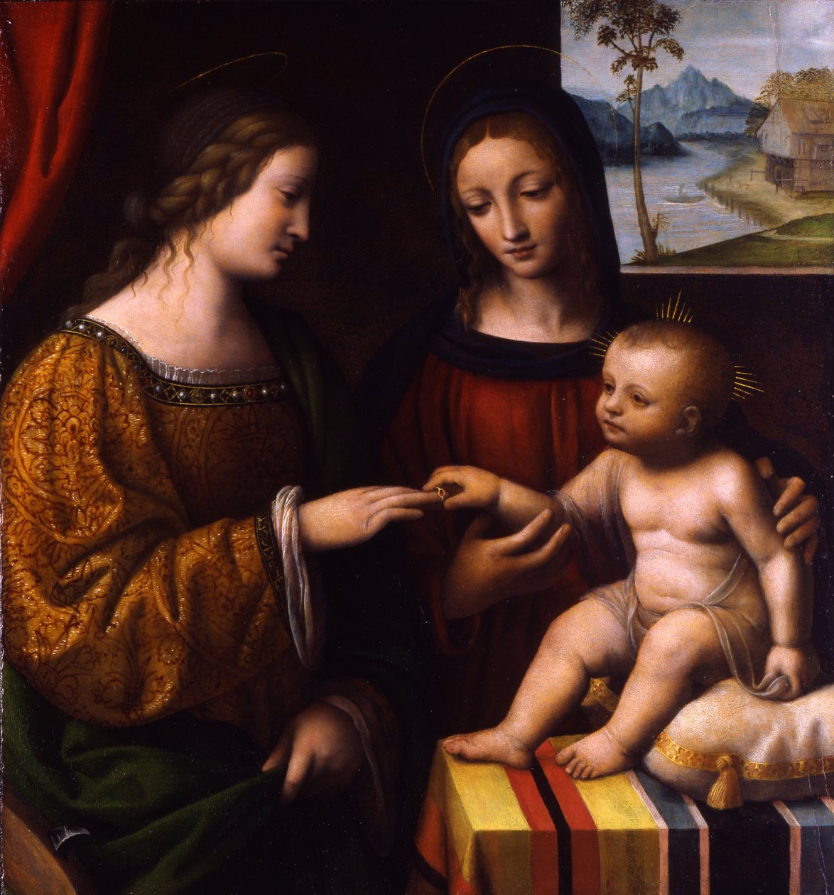 O casamento místico de Santa Catarina de Bernardino Luini