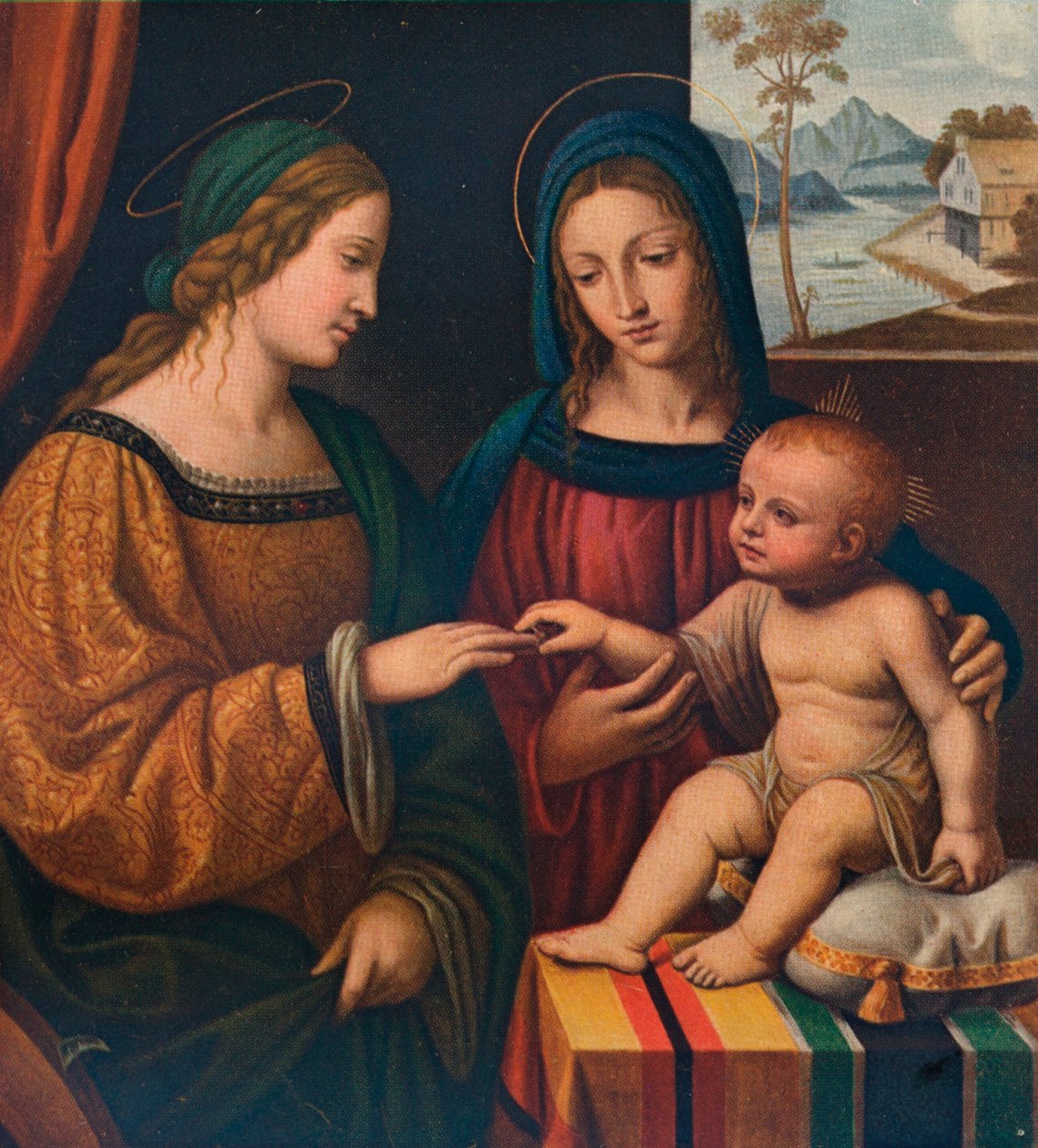 O casamento místico de Santa Catarina, c1520, 1911 de Bernardino Luini