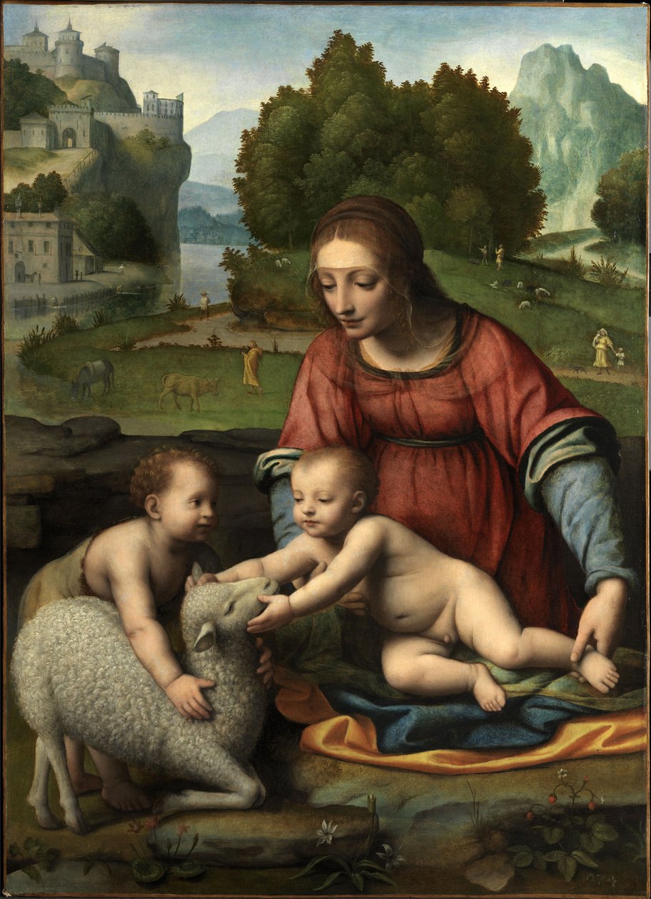 A Virgem e o Menino com o Menino São João de Bernardino Luini