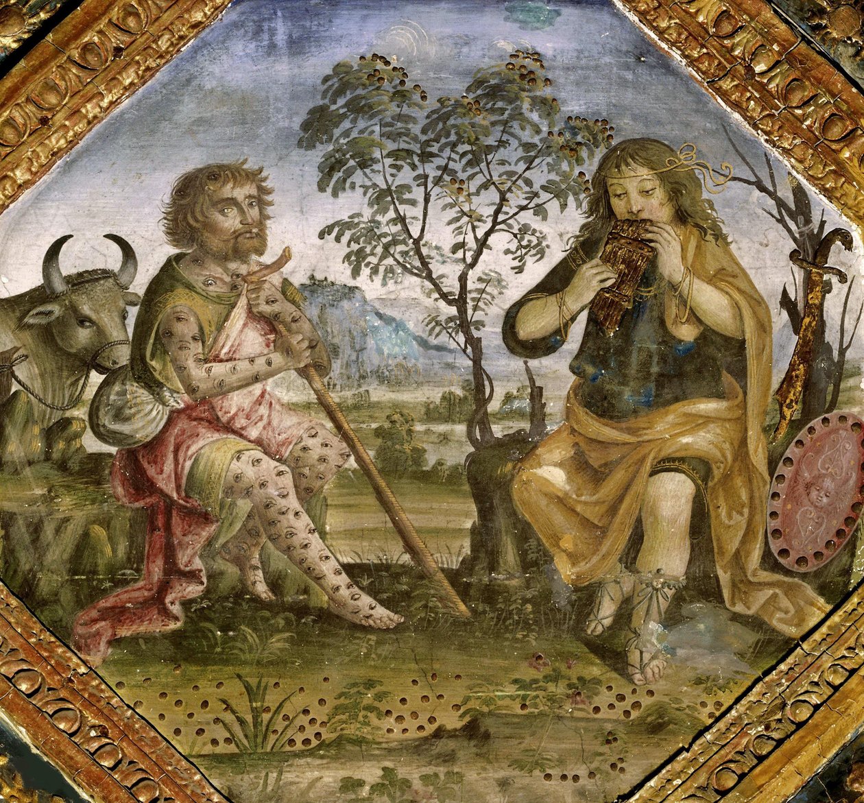 Mercúrio, Argus e Io, 1492-1494. de Bernardino Pinturicchio