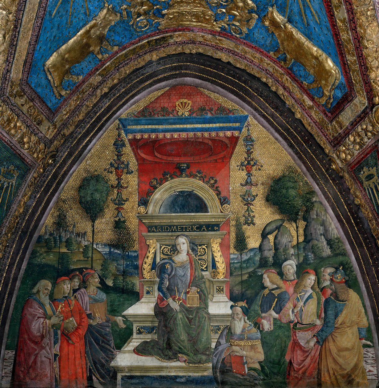 A Aritmética, 1492-1494. de Bernardino Pinturicchio