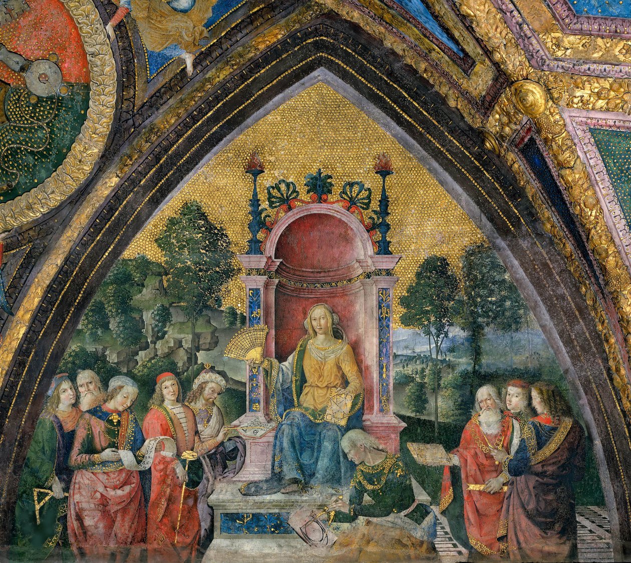 A Geometria, 1492-1494. de Bernardino Pinturicchio