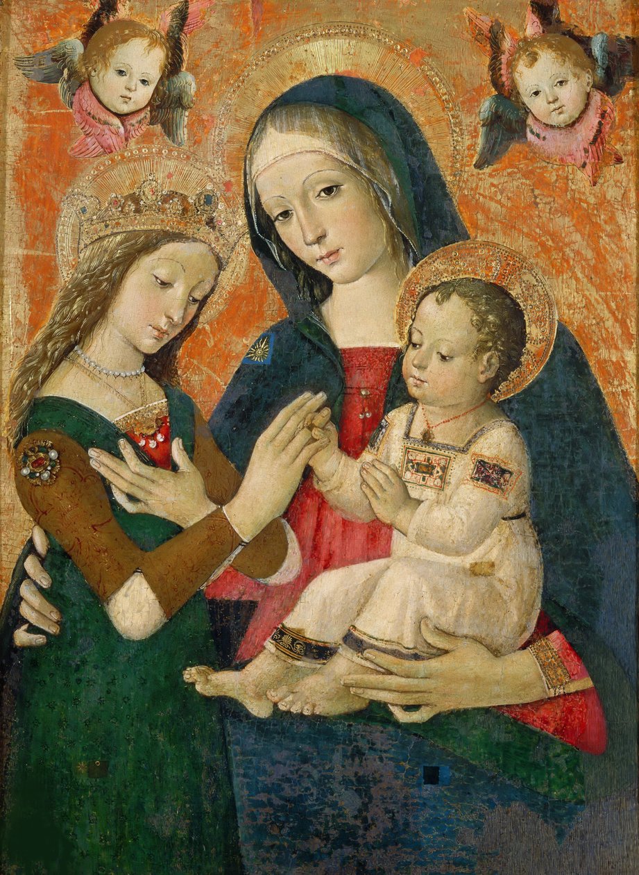 O Casamento Místico de Santa Catarina. de Bernardino Pinturicchio