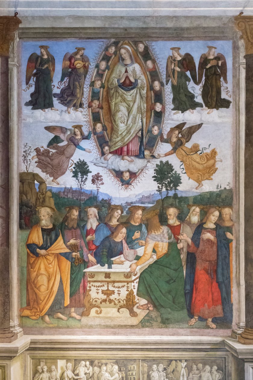 Assunção da Virgem Maria,(fresco) de Bernardino di Betto (& studio) Pinturicchio