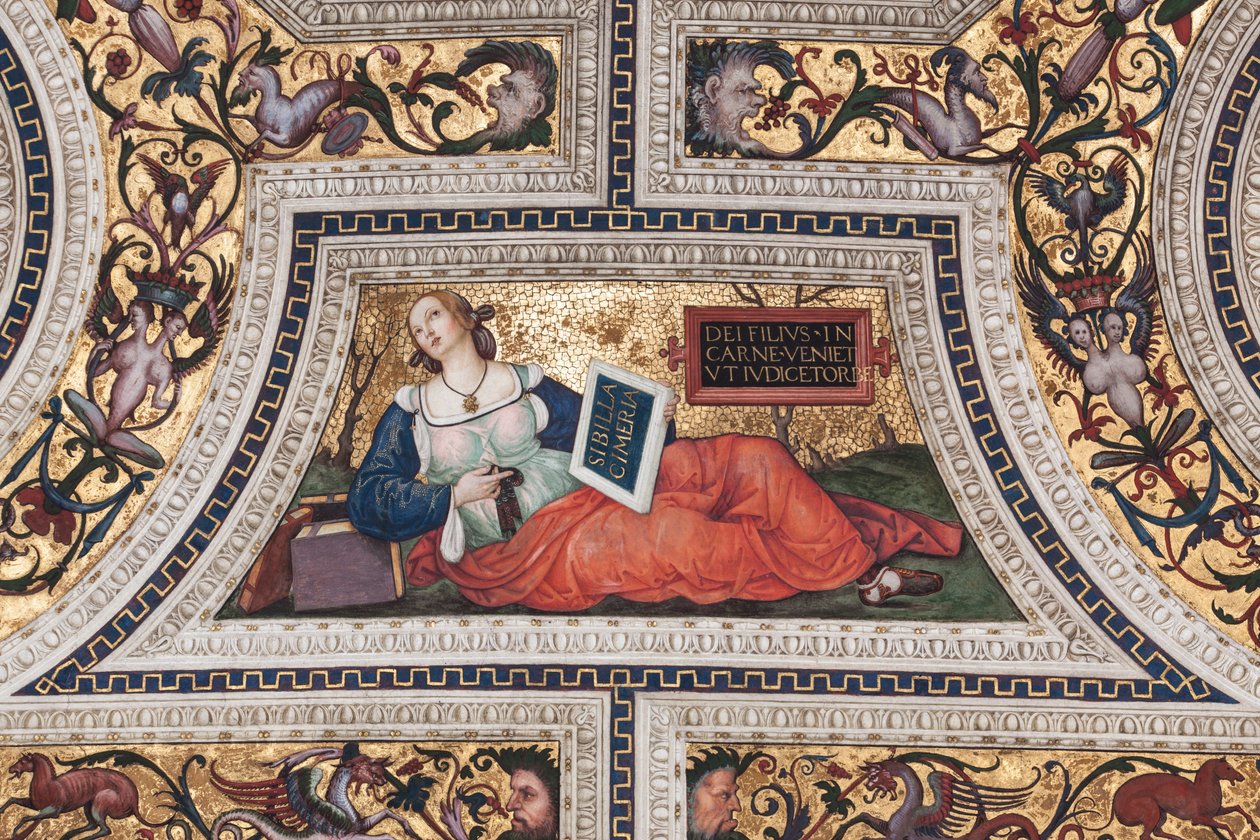Cimerian Sibyl, detalhe de The Sibyls (fresco de Bernardino di Betto Pinturicchio