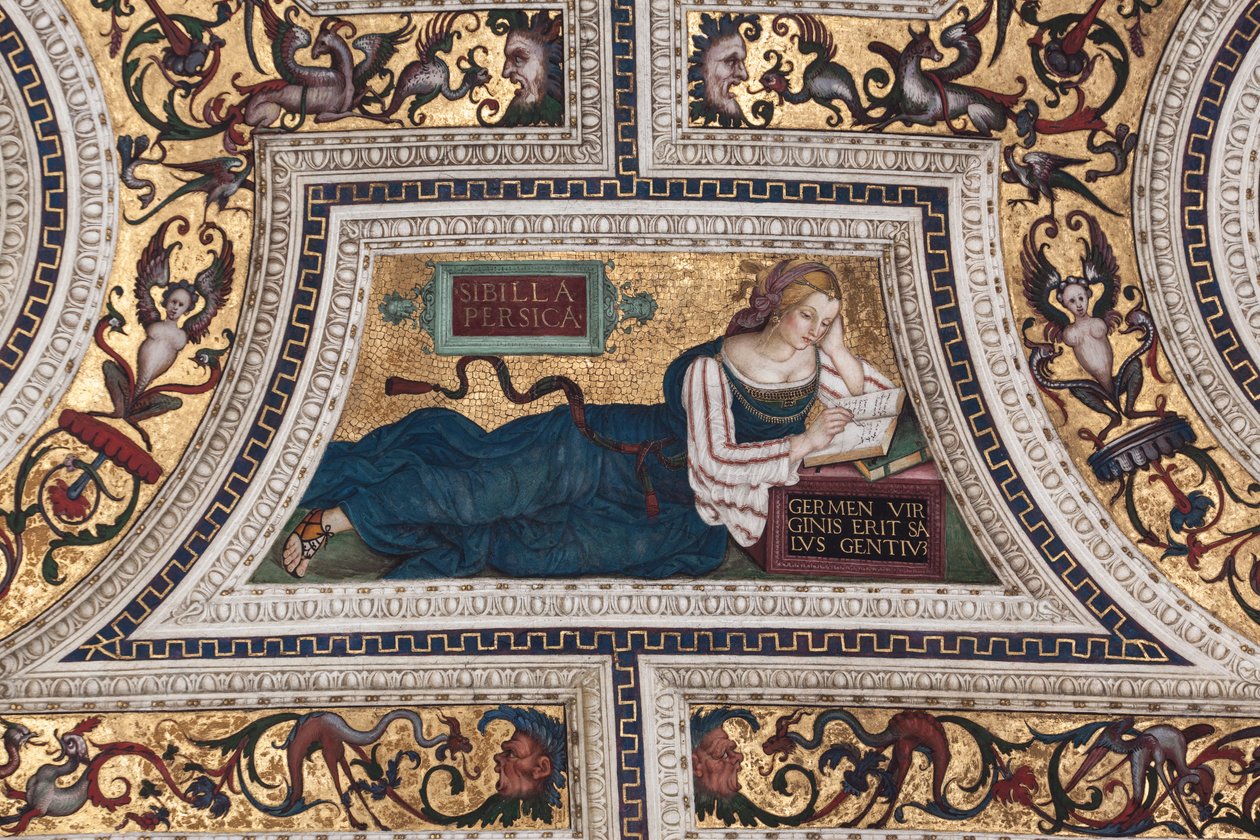 Sibila Persa, detalhe de The Sibyls (fresco de Bernardino di Betto Pinturicchio