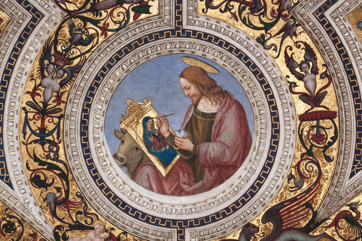 São Lucas, detalhe de Os Quatro Evangelistas (fresco de Bernardino di Betto Pinturicchio