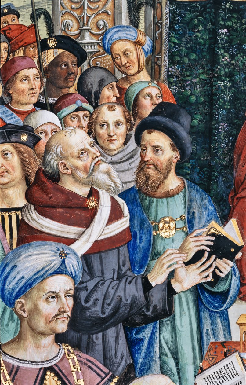 A Biblioteca Piccolomini, muro sudoeste: "Pio II preside a Dieta de Mântua, Junho1 de Bernardino di Betto Pinturicchio