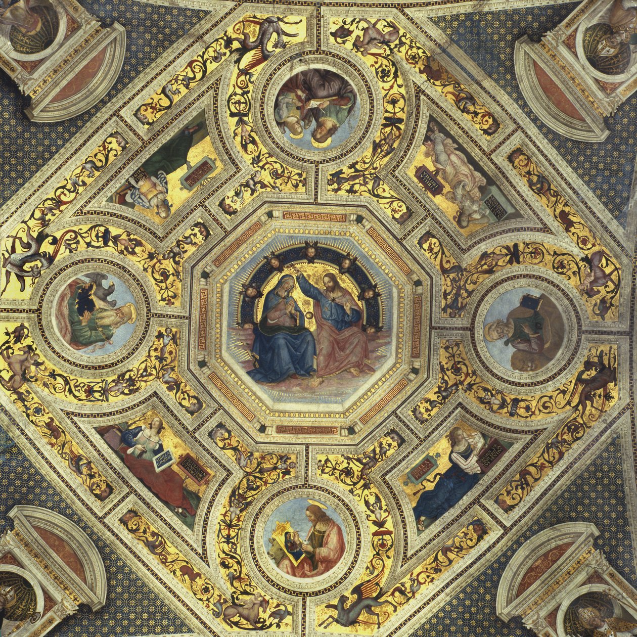 Abóbada do presbitério, Santa Maria del Popolo, Roma, c.1484-92 de Bernardino di Betto Pinturicchio